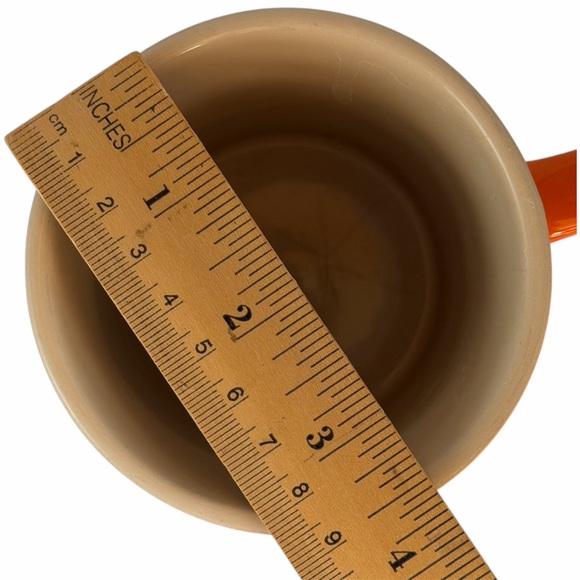 Le Creuset orange red ombré Flame coffee tea stoneware mug - Picture 7 of 8